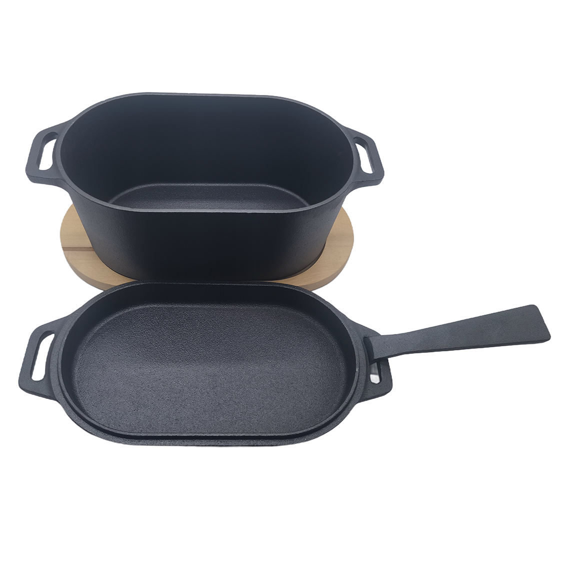 Cast Iron Double Dutch Oven SR-KC16