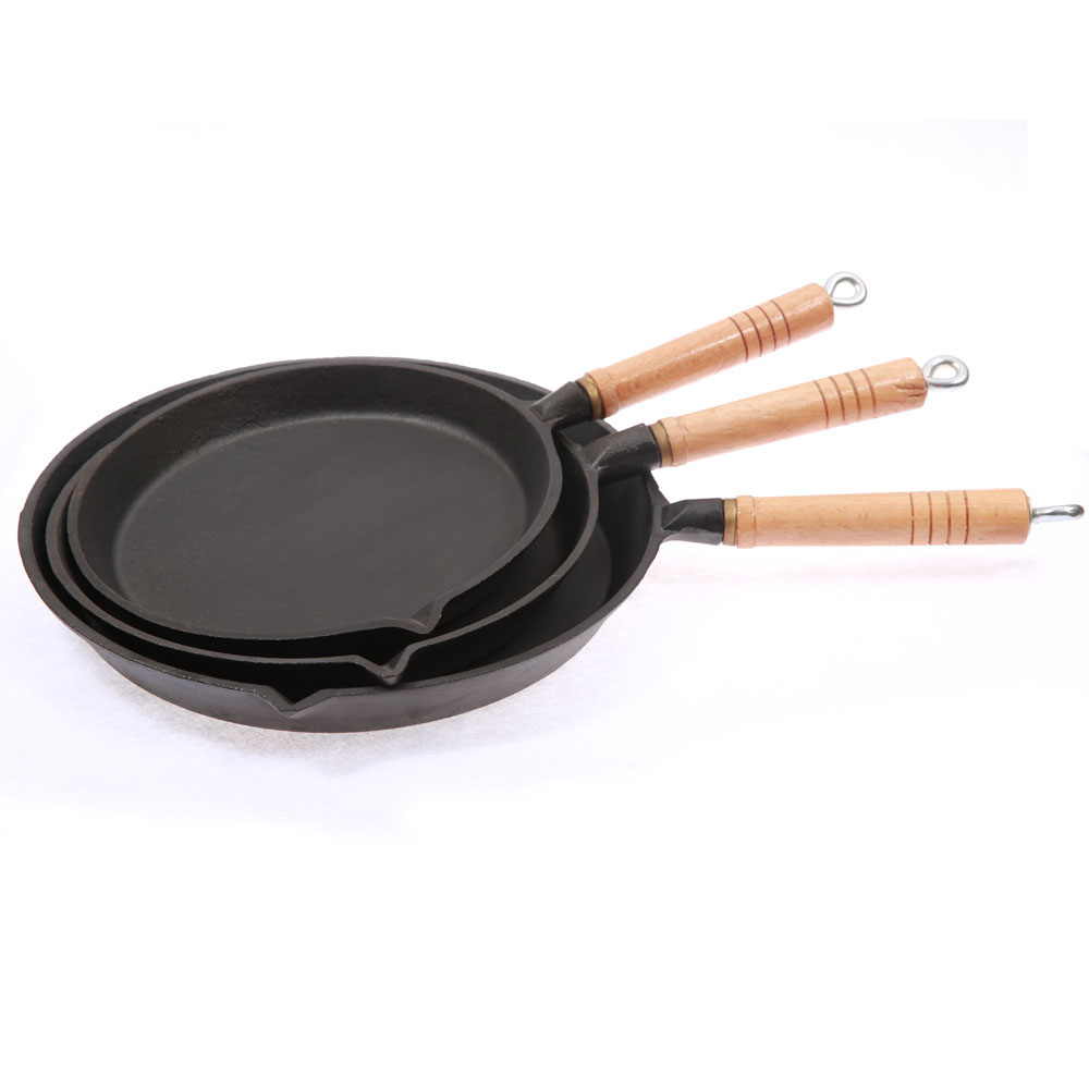 Cast Iron Frying Pan With Wood handle SR-90