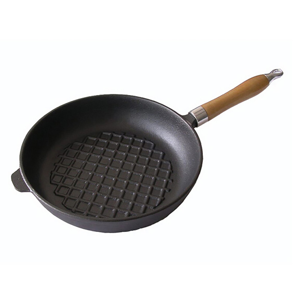 Cast Iron Grill Pan With Wood handle SR-2501
