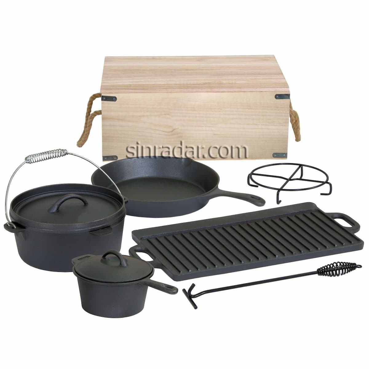 Cast Iron Pre-seasoned Cookware Set  SR-CCS7