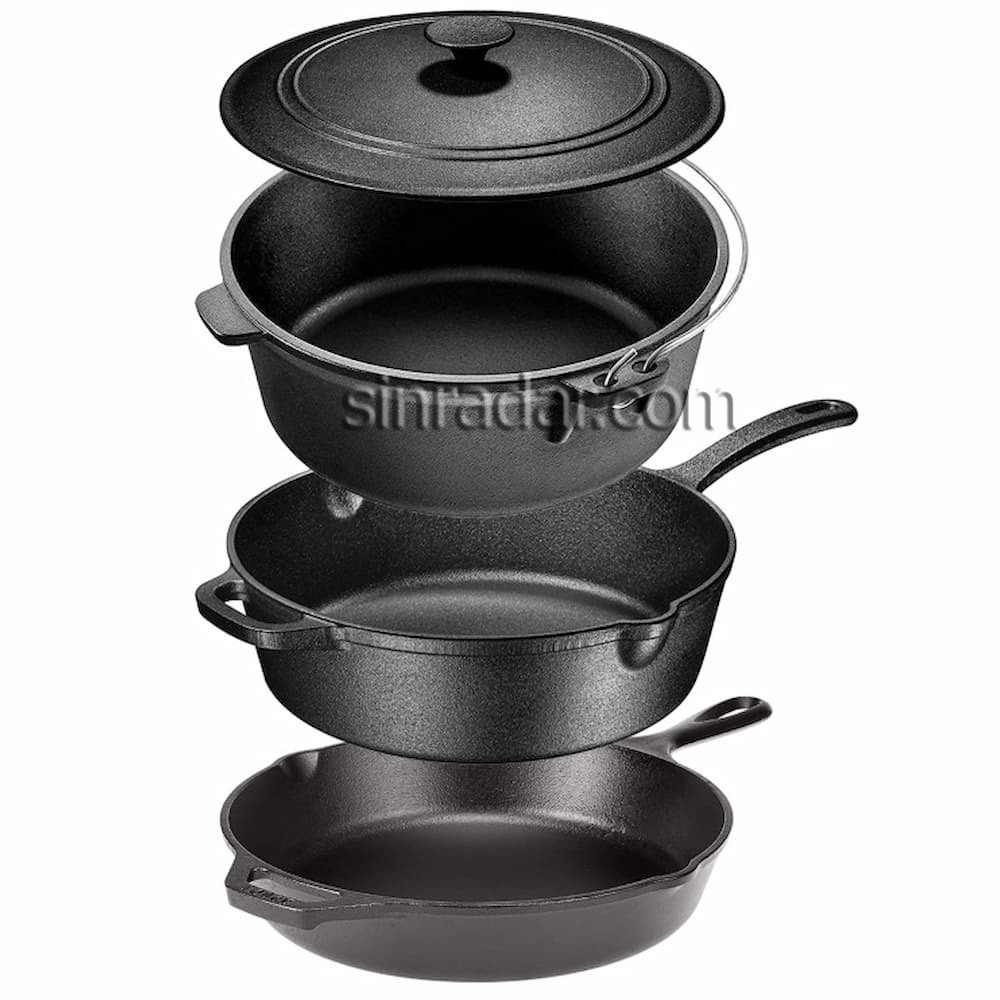 Cast Iron Pre-seasoned Cookware Set  SR-CCS3