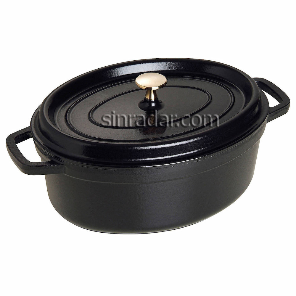Sinradar Cast Iron Oval Dutch Oven  SR-KBF29