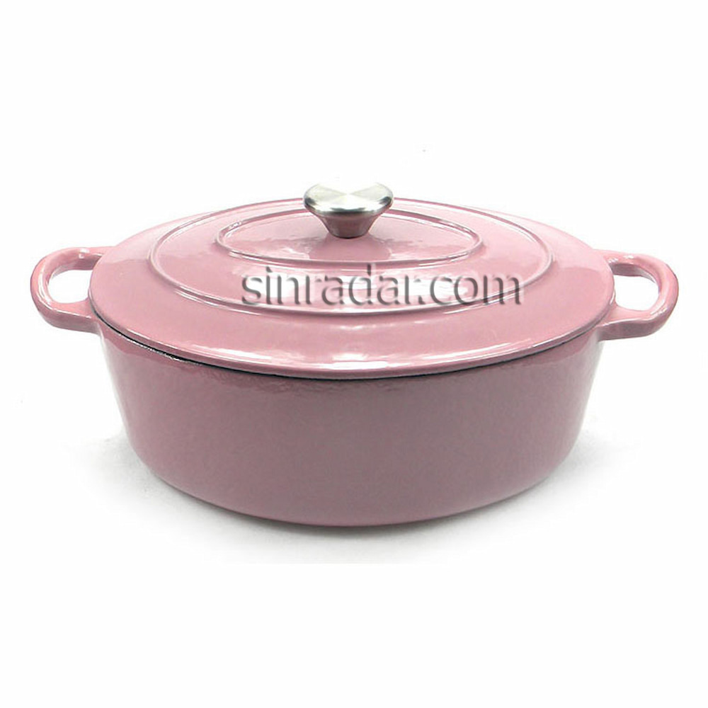 Sinradar Cast Iron Oval Dutch Oven  SR-KB31G