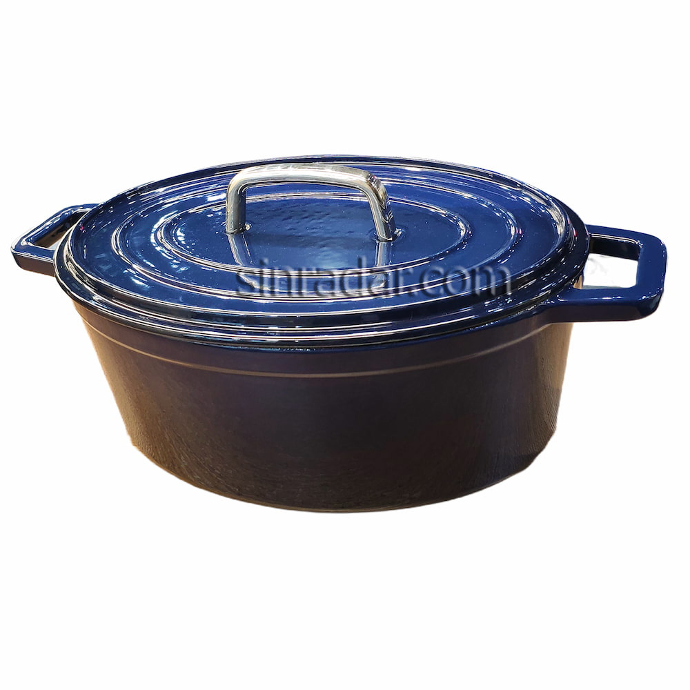 Sinradar Cast Iron Oval Dutch Oven  SR-STB29