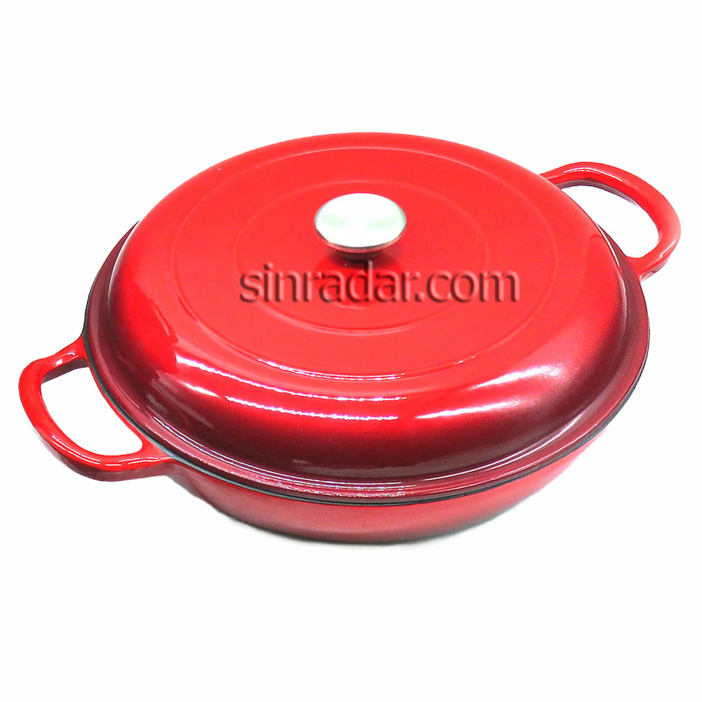 Sinradar Cast Iron Shallow Dutch Oven  SR-HX27