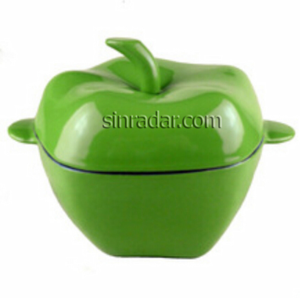 Sinradar Apple Shape Cast Iron Enamel Dutch Oven   SR-HC05