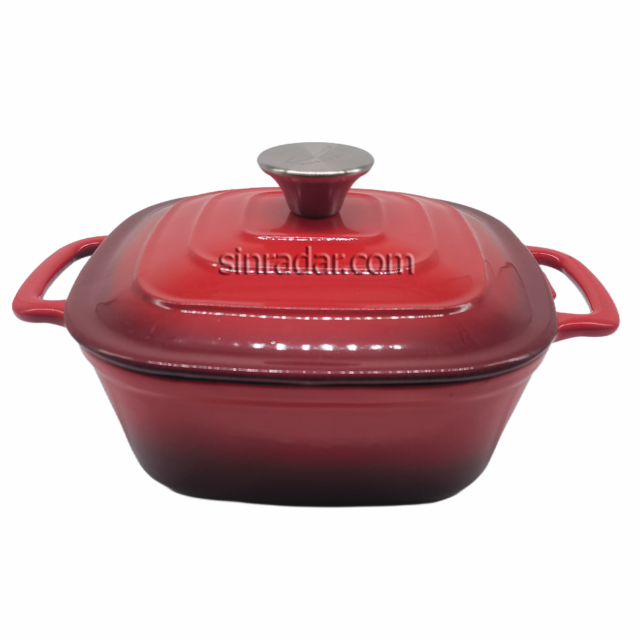 Sinradar Square Cast Iron Enamel Dutch Oven   SR-KF28