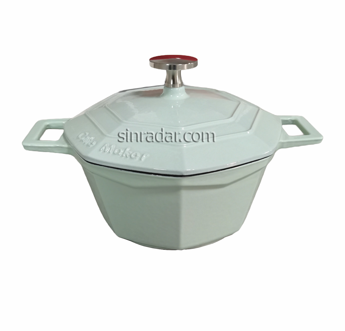 Sinradar Octagonal Enamel Cast Iron Dutch Oven   SR-LB22