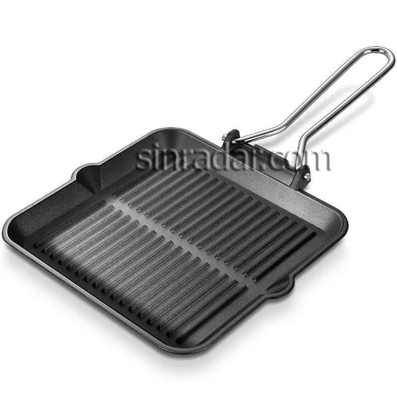 CAST IRON FRY PAN WITH FOLDABLE HANDLE SR-601