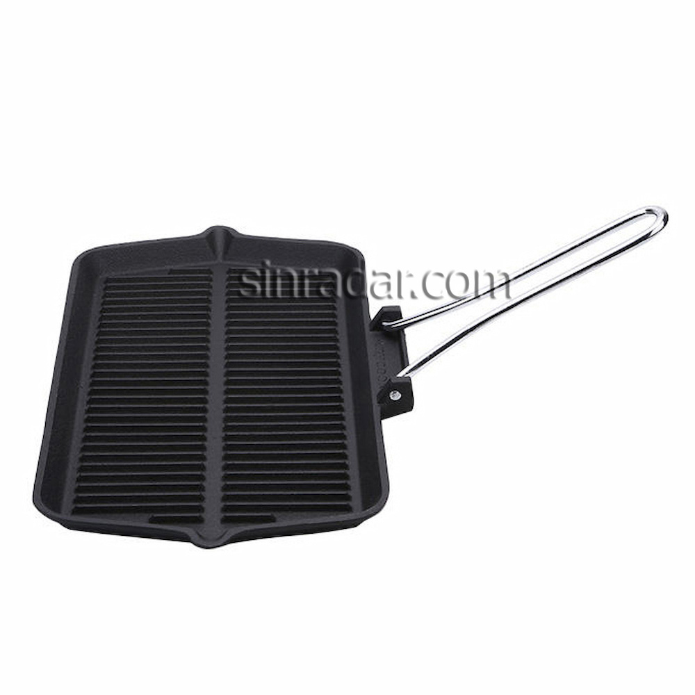CAST IRON FRY PAN WITH FOLDABLE HANDLE SR-602