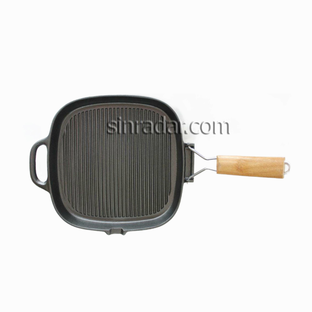 CAST IRON FRY PAN WITH FOLDABLE HANDLE SR-625