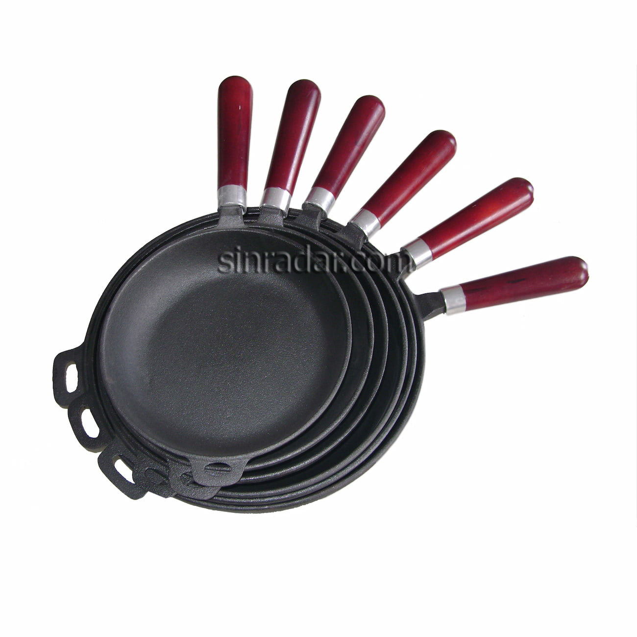CAST IRON FRY PAN WITH WOOD HANDLE SR-E20