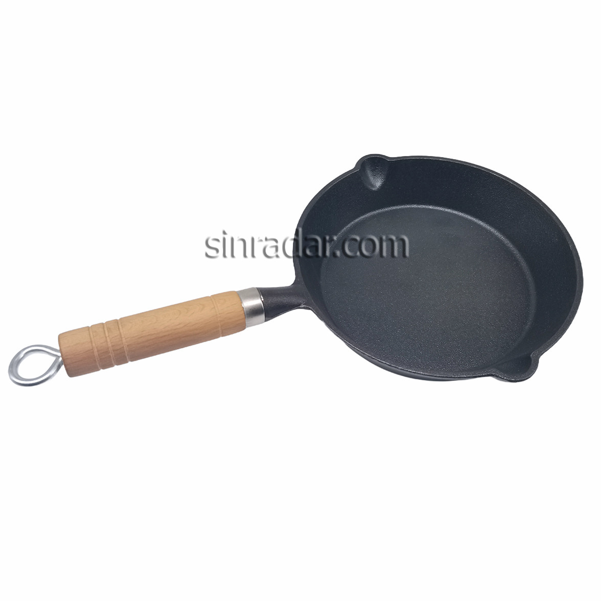 CAST IRON FRY PAN WITH WOOD HANDLE SR-96B
