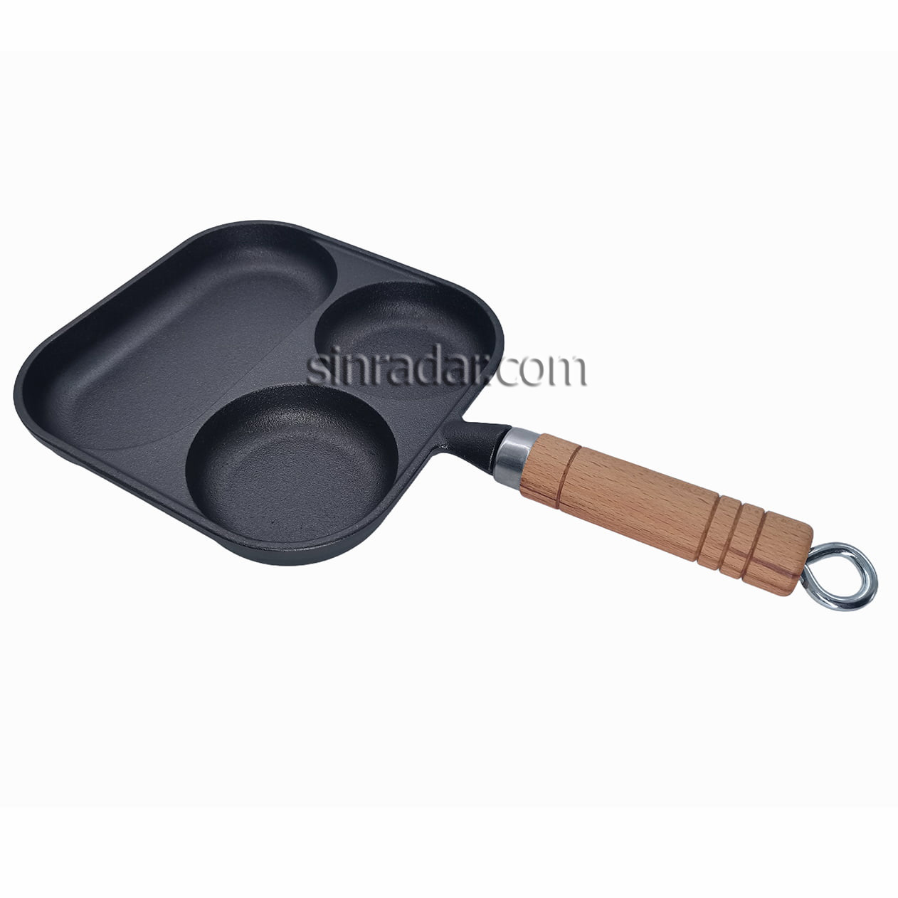 CAST IRON FRY PAN WITH WOOD HANDLE SR-DSK